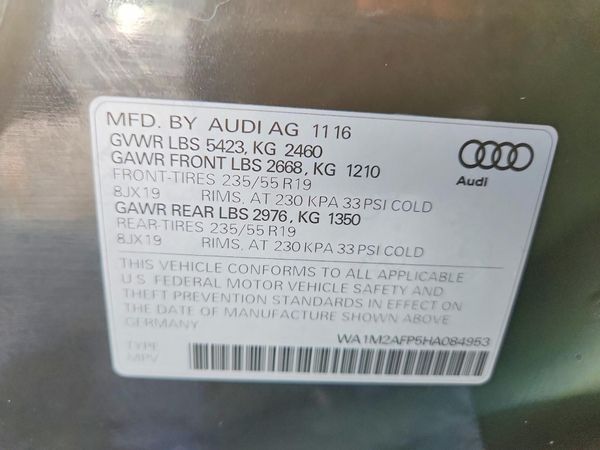 2017 AUDI Q5 quattro Premium Plus