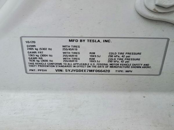 2021 TESLA MODEL Y