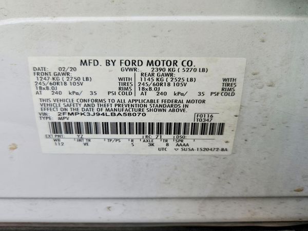 2020 FORD EDGE SEL