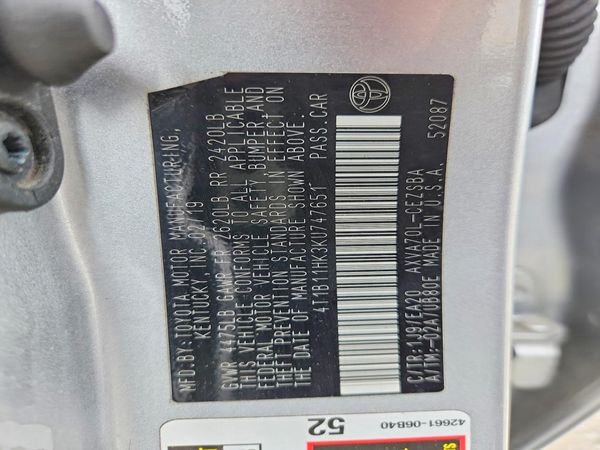 2019 TOYOTA CAMRY