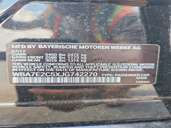 2018 BMW 740