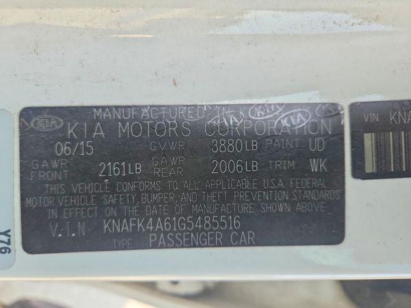 2016 KIA FORTE GL (Middle-Low Grade)