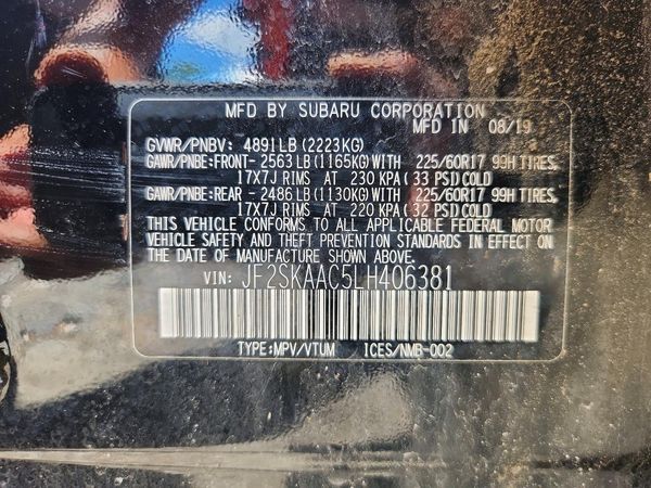 2020 SUBARU FORESTER