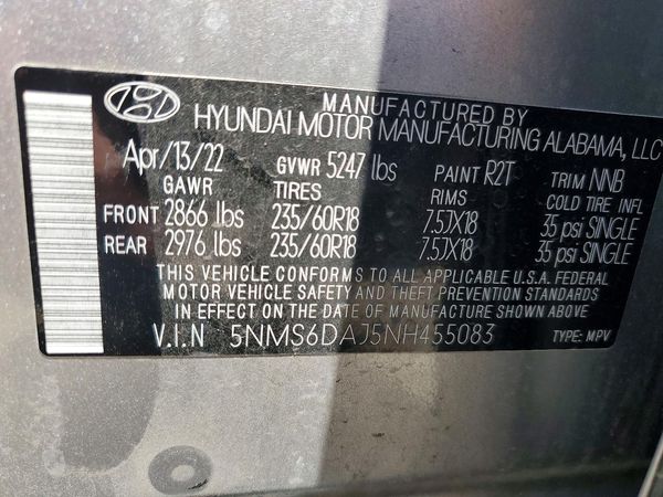 2022 HYUNDAI SANTA FE