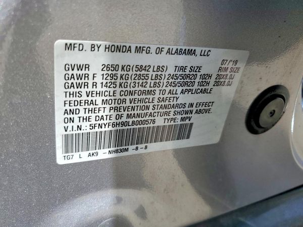 2020 HONDA PILOT