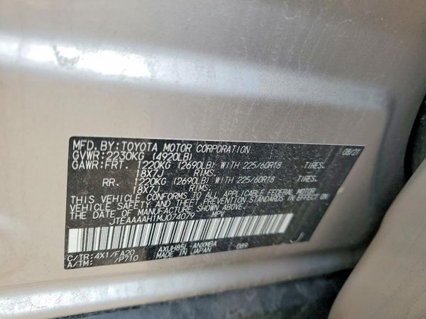 2021 TOYOTA VENZA — VINS