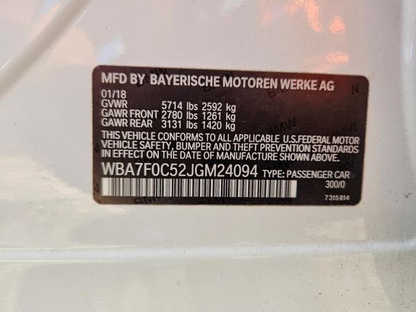2018 BMW 750