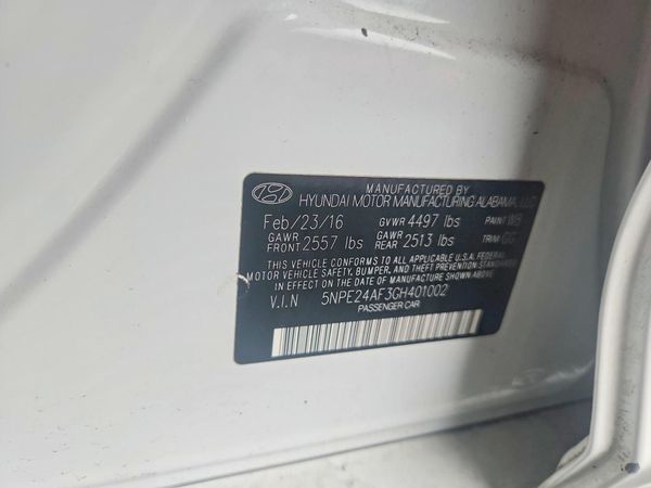 2016 HYUNDAI SONATA