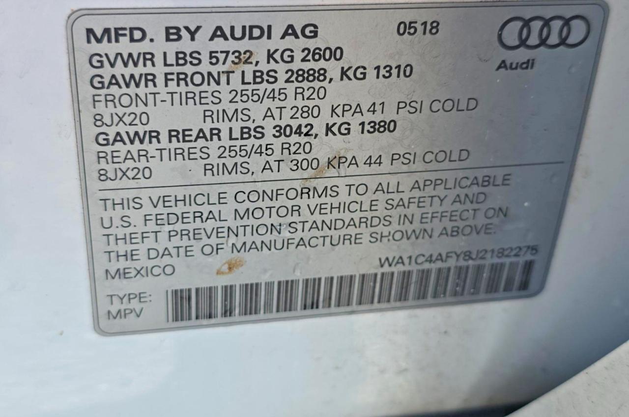 2018 AUDI SQ5 quattro Prestige