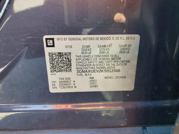 2019 CHEVROLET EQUINOX LT (1LT)