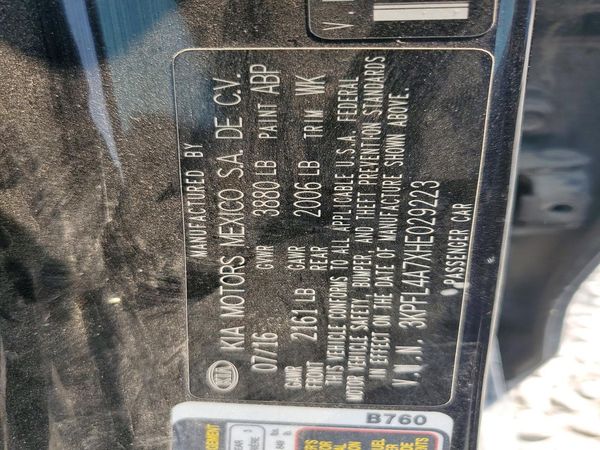 2017 KIA FORTE LX Popular, S
