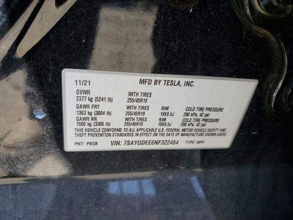 2022 TESLA MODEL Y