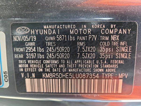 2020 HYUNDAI PALISADE Limited