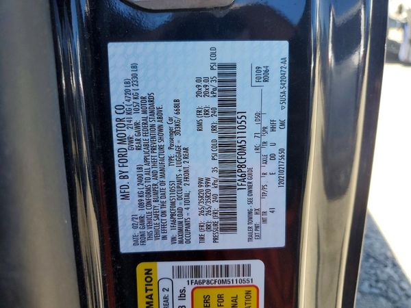 2021 FORD MUSTANG GT Coupe