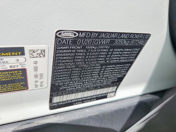 2020 LAND ROVER RANGE ROVER SPORT HST