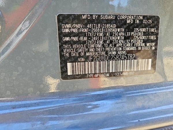 2025 SUBARU CROSSTREK