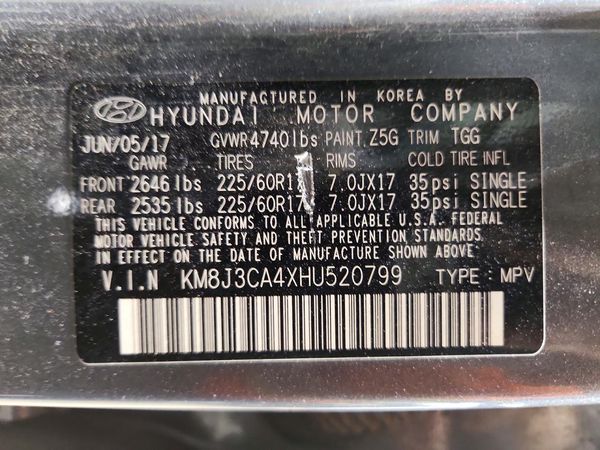 2017 HYUNDAI TUCSON