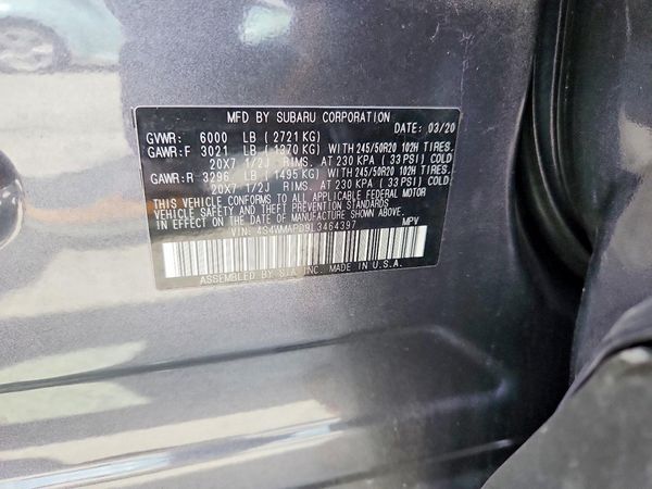 2020 SUBARU ASCENT
