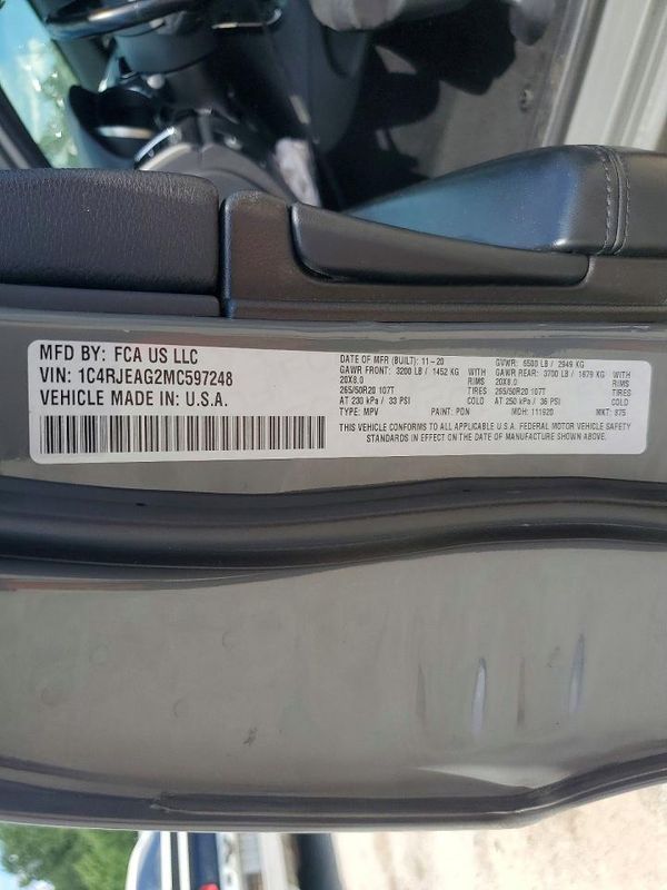 2021 JEEP GRAND CHEROKEE LAREDO 4X2