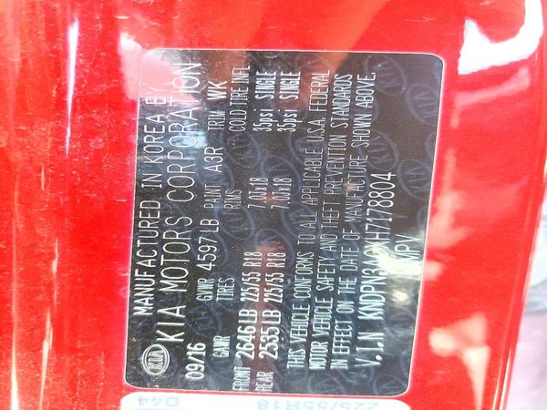 2017 KIA SPORTAGE EX