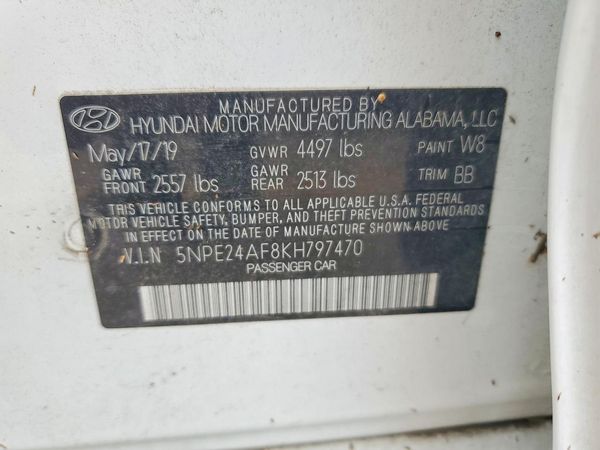 2019 HYUNDAI SONATA