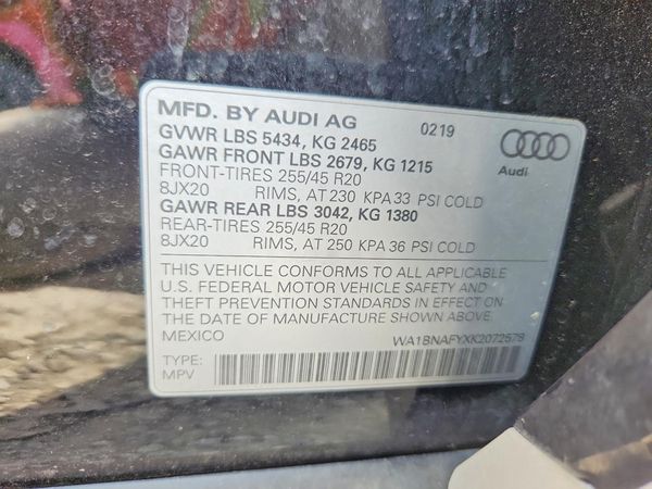 2019 AUDI Q5 quattro Premium Plus