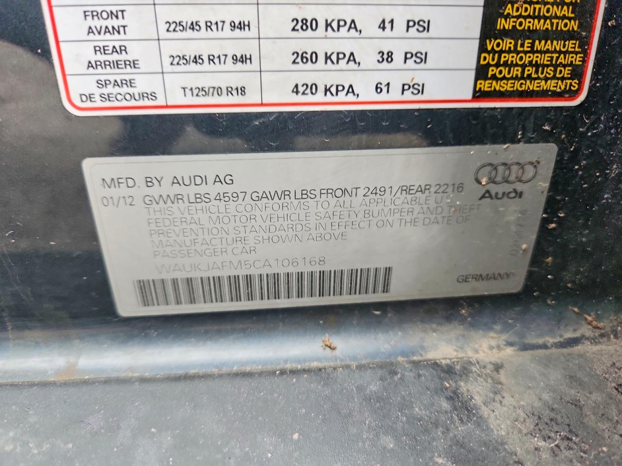 2012 AUDI A3 Premium Plus