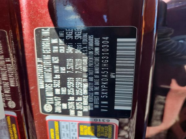 2017 KIA SORENTO SX, SX Limited