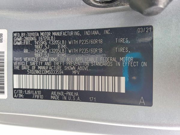 2021 TOYOTA SIENNA Limited