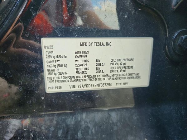 2022 TESLA MODEL Y