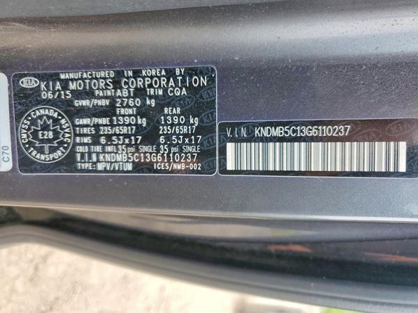 2016 KIA SEDONA LX - Middle-low