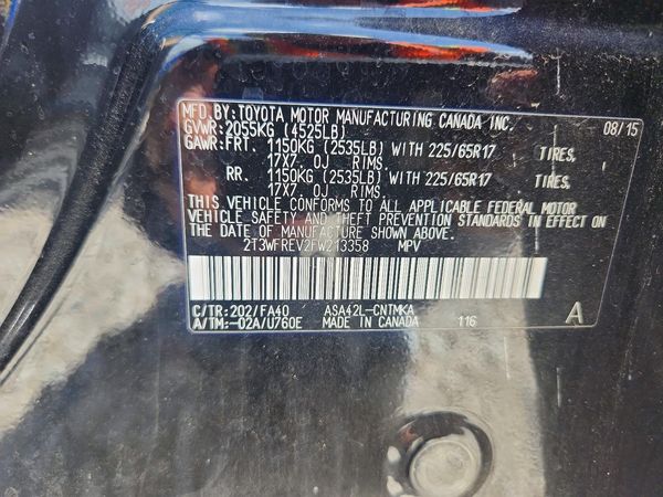 2015 TOYOTA RAV4 XLE (M Grade)