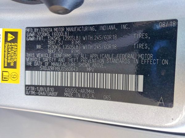 2018 TOYOTA HIGHLANDER SE/XLE