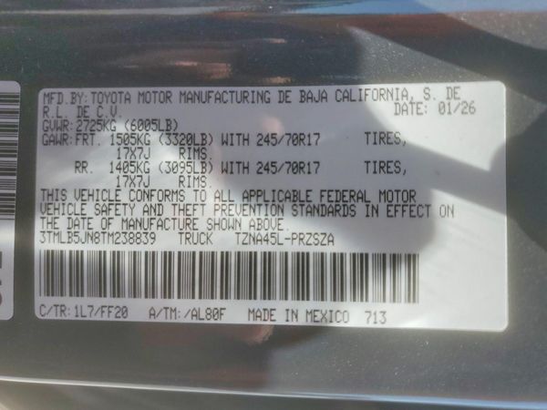 2026 TOYOTA TACOMA
