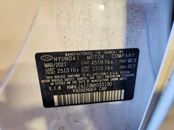2021 HYUNDAI SONATA HYBRID