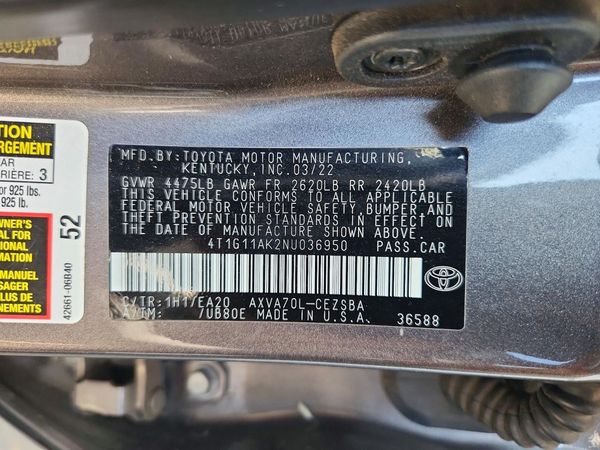 2022 TOYOTA CAMRY SE