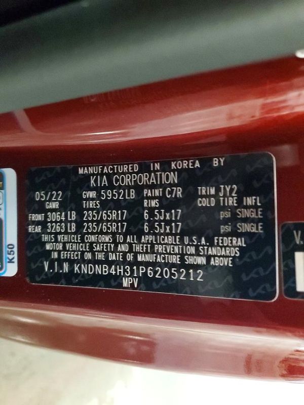 2023 KIA CARNIVAL LX, LX Seat Package