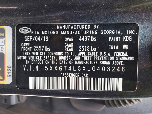 2020 KIA OPTIMA LX, S, SE