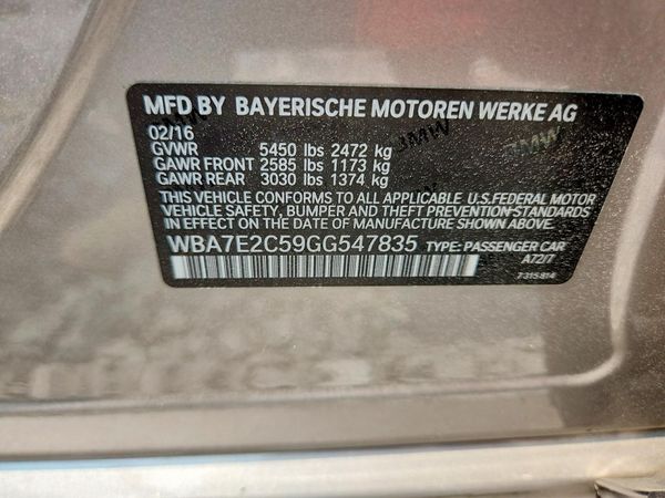 2016 BMW 740