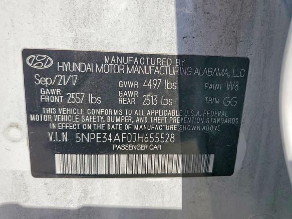 2018 HYUNDAI SONATA