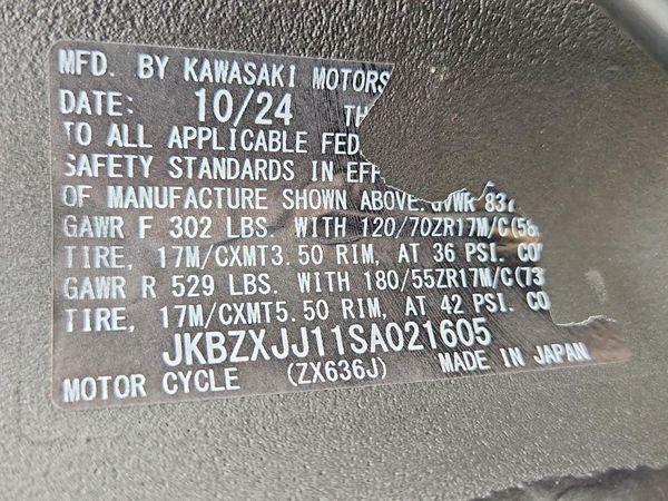 2025 KAWASAKI ZX636