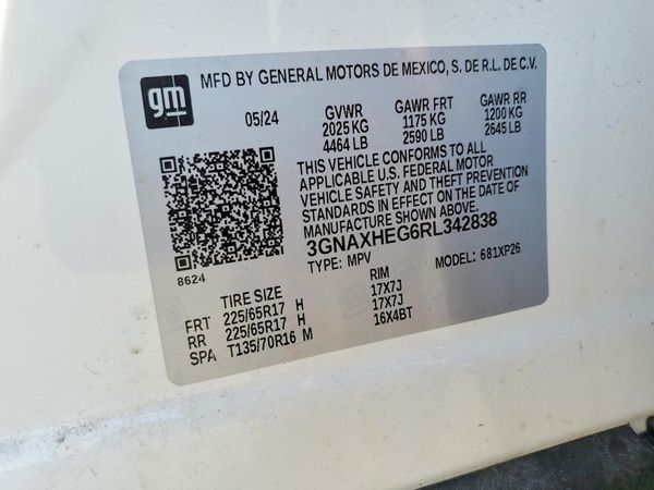 2024 CHEVROLET EQUINOX LS — VINS
