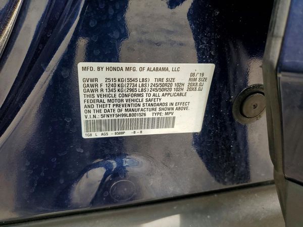 2020 HONDA PILOT