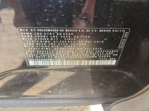 2019 VOLKSWAGEN TIGUAN