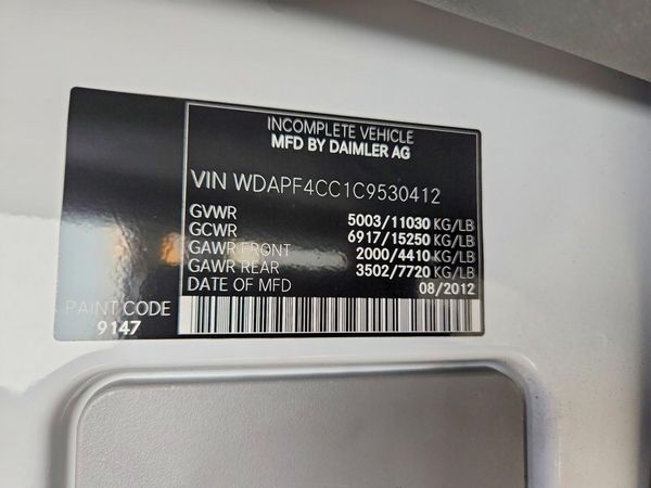 2012 MERCEDES-BENZ SPRINTER Standard Roof