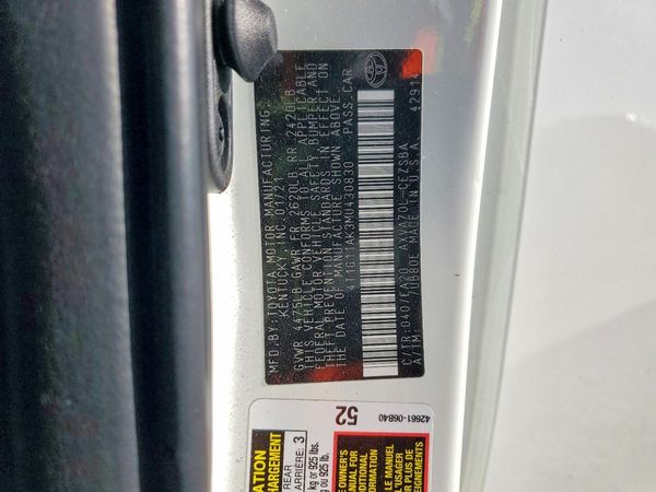 2021 TOYOTA CAMRY