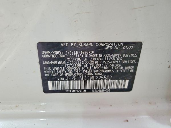 2022 SUBARU CROSSTREK Base