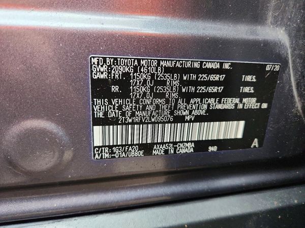 2020 TOYOTA RAV4 XLE