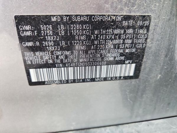2025 SUBARU OUTBACK