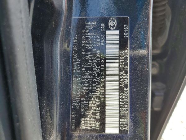 2012 TOYOTA CAMRY